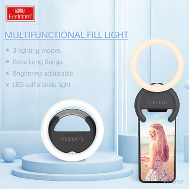 Earldom Led Selfie Ring Light 3 Colors Black ET-ZP27