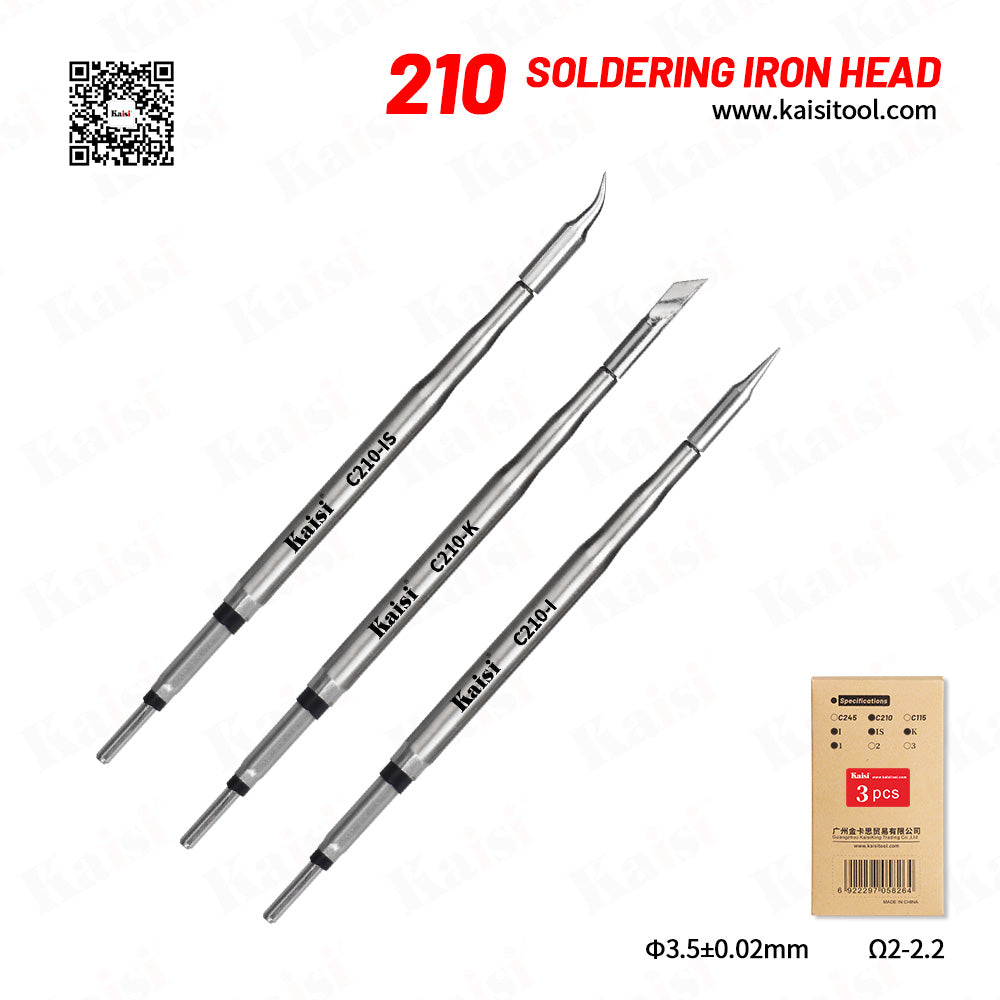 Pointes de soudage Kaisi C210 avec élément chauffant intégré