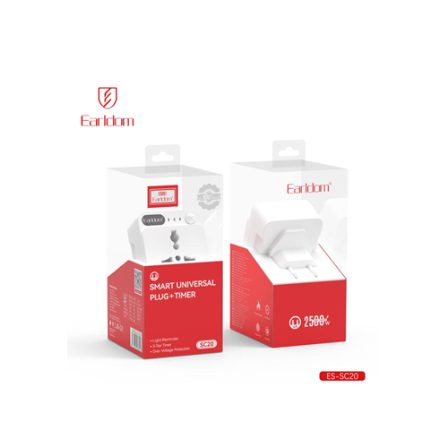 Prise universelle intelligente Earldom SC19 blanche