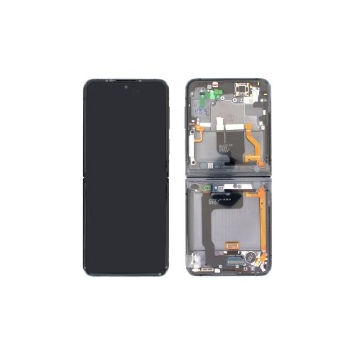 SERVICE PACK (Interne) (Avec châssis) Écran LCD SAMSUNG GALAXY Z FLIP 3 5G (F711B) Argent / Blanc