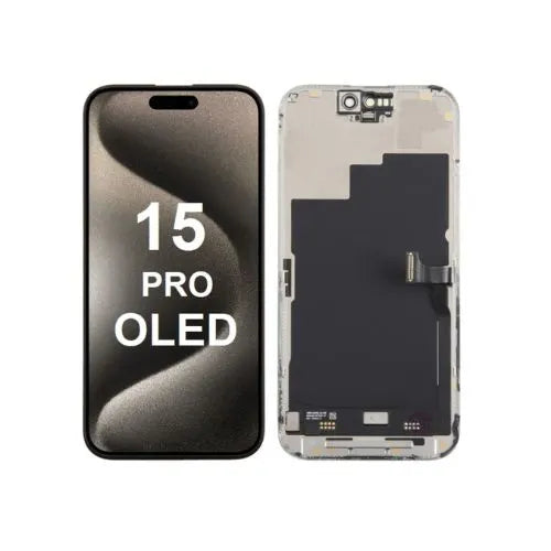 OEM (Soft Oled) -Diagnostic-affiche pièce d'Origine Écran LCD iPhone 15 PRO Noir