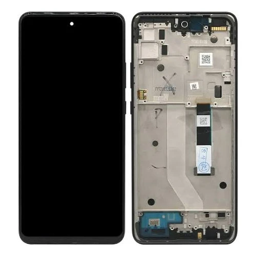 ORIGINAL (Avea châssis) ÉCRAN LCD Motorola One 5G ACE (2021)/One 5G UW ACE (2021) Argent givré