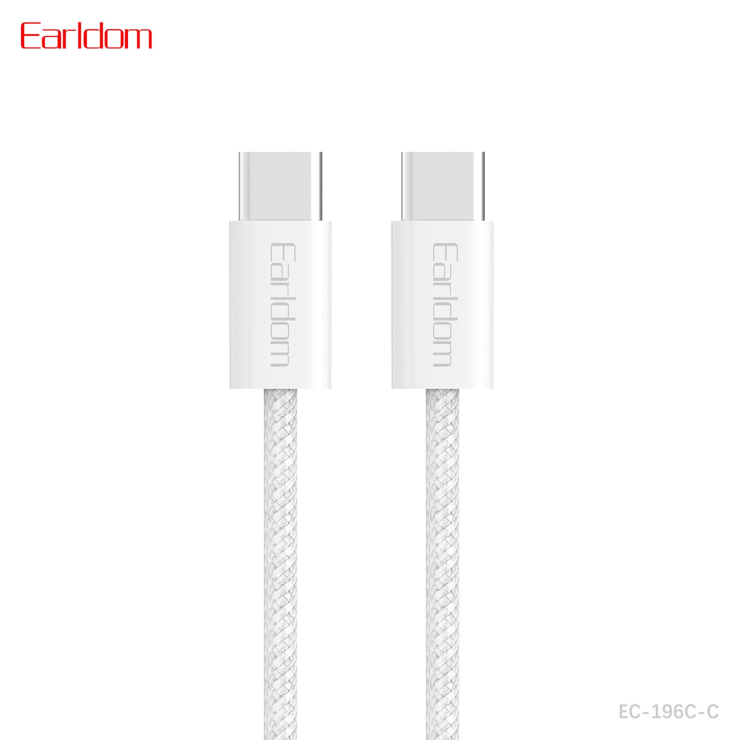 Earldom 60W 1000mm Fast Data Cable White EC-196 C-C