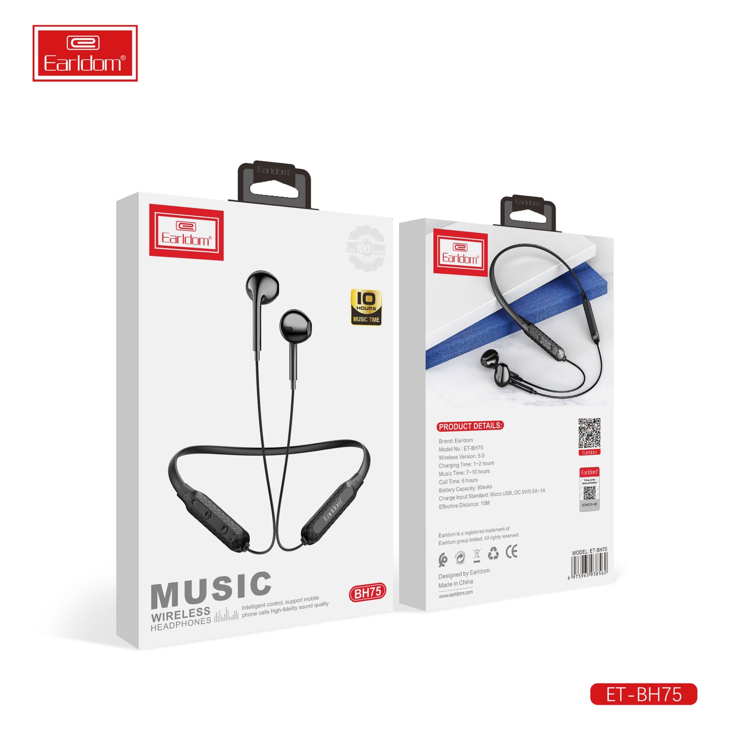 Écouteur mono-auriculaire Earldom 8 broches E72L blanc