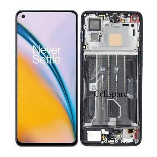 OLED (Avec châssis) Écran LCD OnePlus Nord 2 5G Bois vert