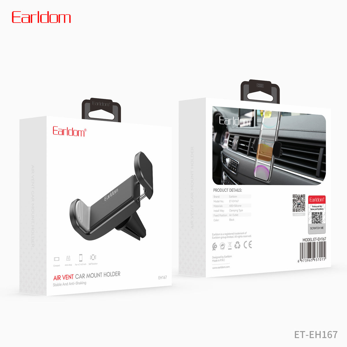 Earldom Air Vent Car Mount Holder Black ET-EH167
