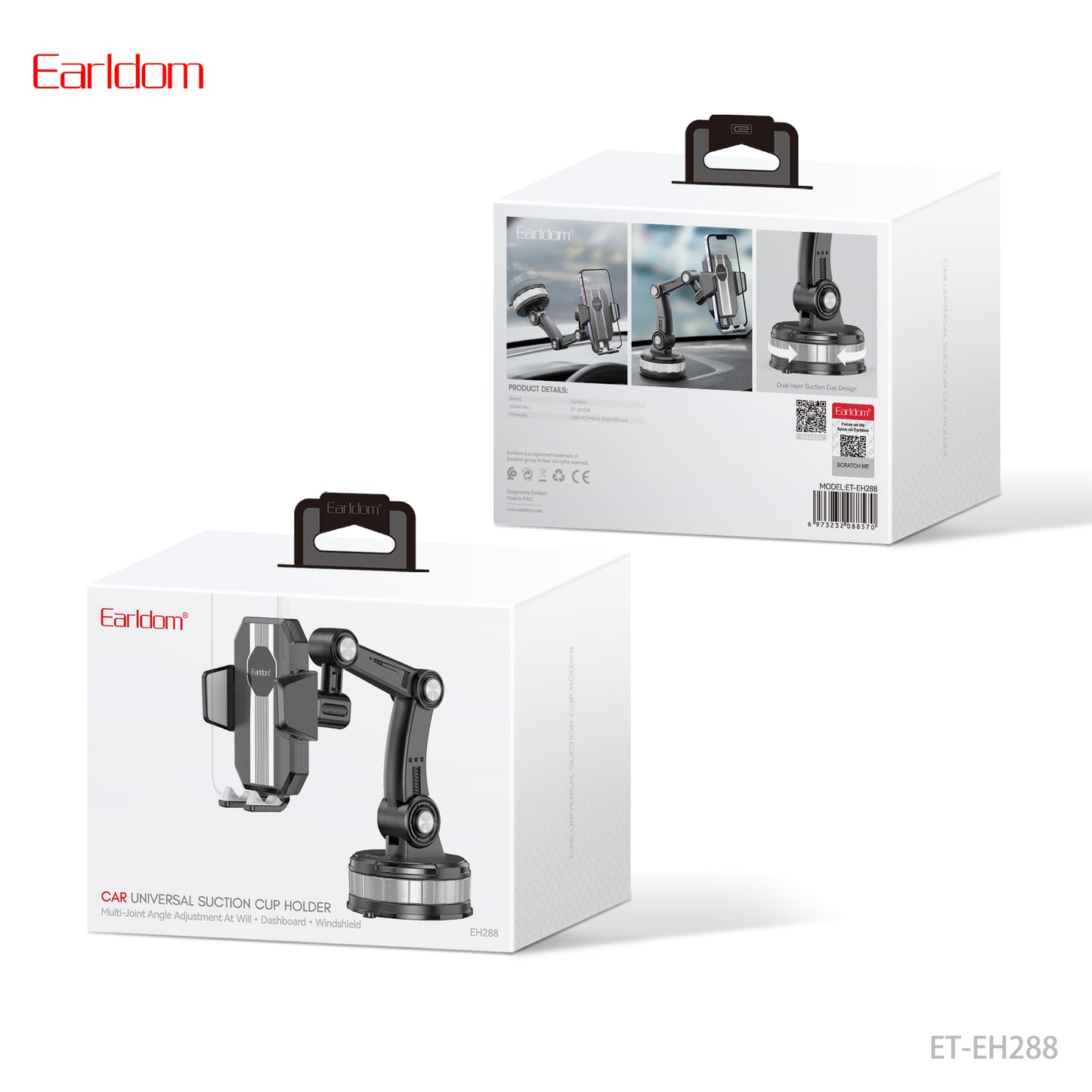 Earldom Car Universal Suction Cup Holder Black ET-EH288