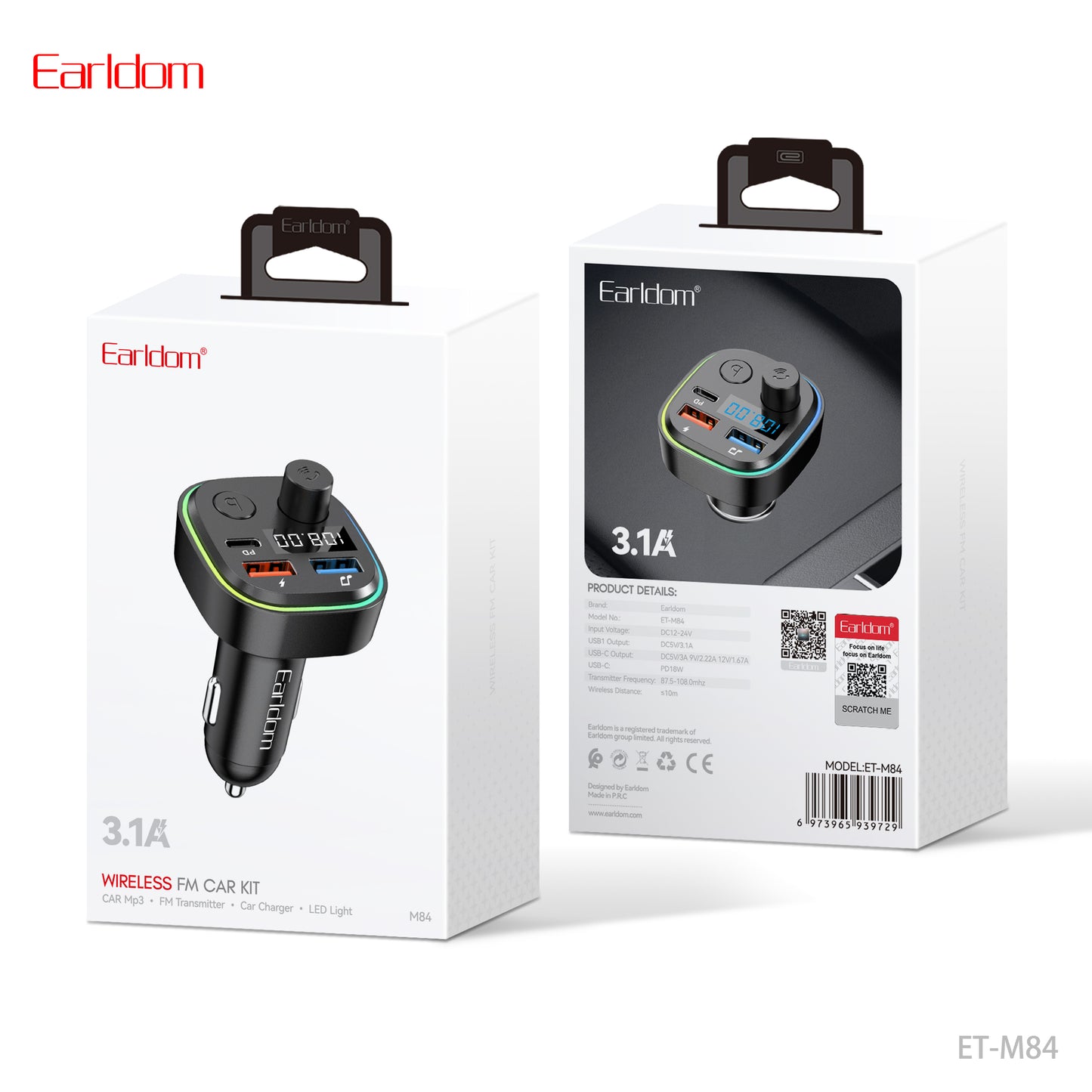 Earldom Car changer Black ET-M84