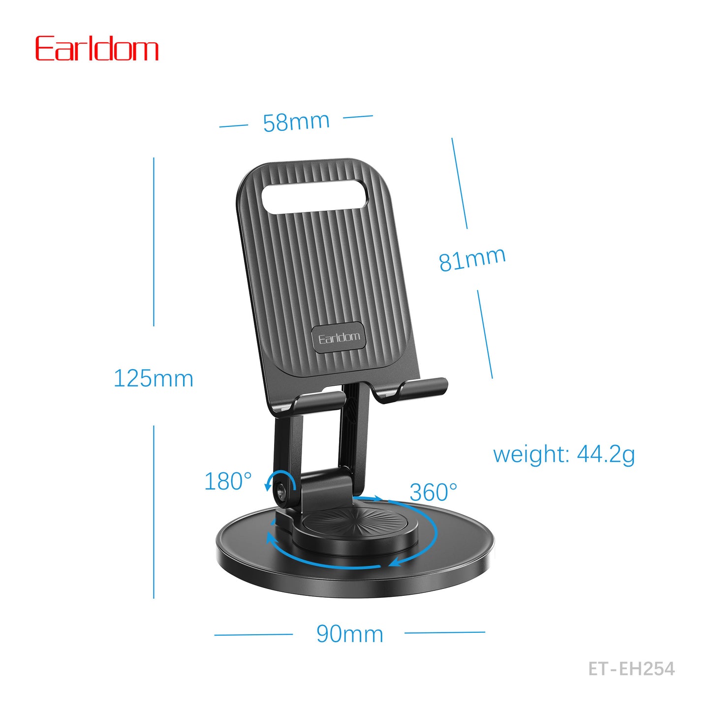 Earldom Foldable Desktop Stand Black ET-EH254