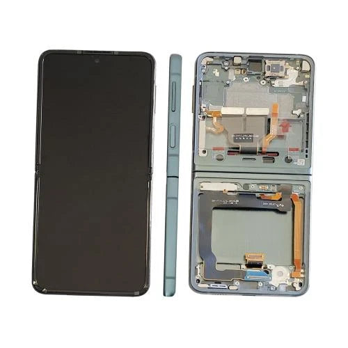 SERVICE PACK (Interne) (Avec châssis) Écran LCD SAMSUNG GALAXY Z FLIP 3 5G (F711B) Argent / Blanc