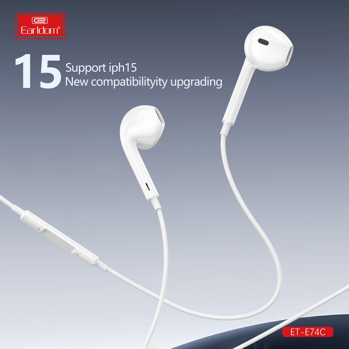 Earldom USB-C Earpods White ET-E74C