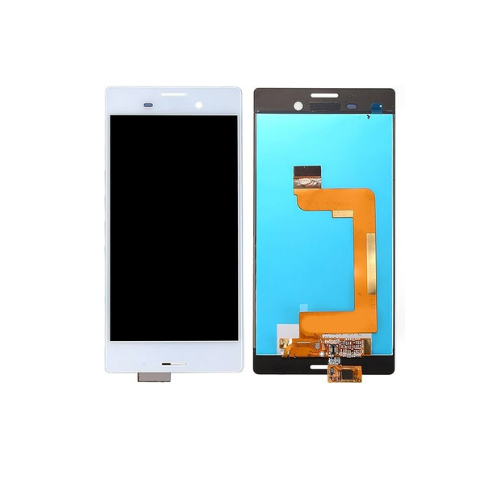 Écran LCD + écran tactile + Cadre avec bouton marche/arrêt et bouton de volume Sony Xperia M4 Aqua (E2303/E2306/E2353) Blanc