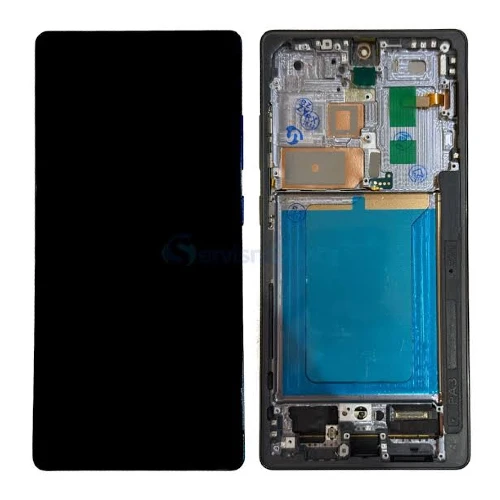 OLED (Avec châssis) Ecran LCD GALAXY S25 ULTRA 5G (S938B) Titane Argent (bleu clair / blanc)