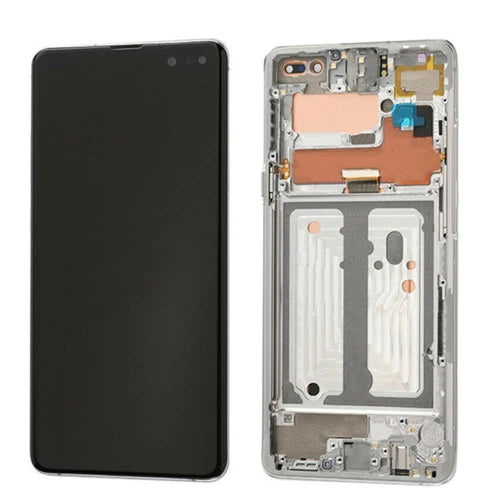 ORIGINAL Reconditionné (Avec châssis) ECRAN LCD SAMSUNG GALAXY S10 5G (G977B/N/U) Couronne Argent