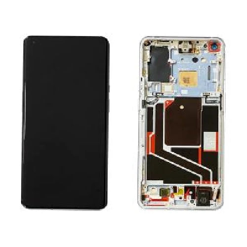 ORIGINAL (Avec châssis) Écran LCD OnePlus 9 5G EU/US (V2) Ciel arctique/Bleu