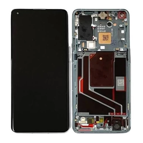 ORIGINAL (Avec châssis) Écran LCD OnePlus 9 PRO 5G Brume matinale/Argent