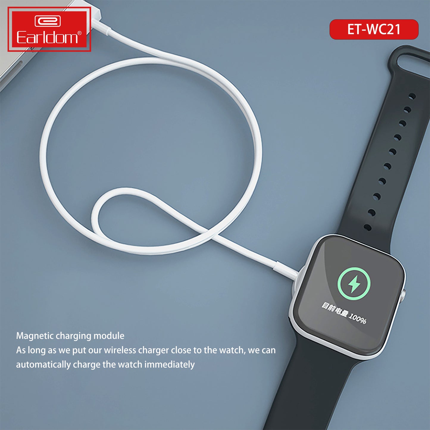 Earldom Watch Charging Cable White ET-WC21