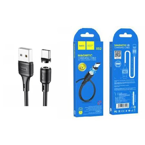 Hoco X52 Sereno magnetic charging cable for Type-C - black