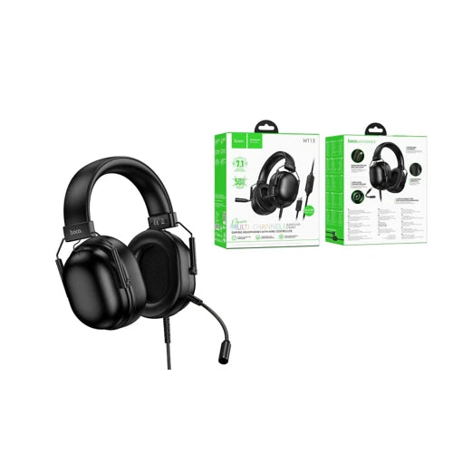 Hoco W113 Dynamic USB7.1 channel gaming headphones - black