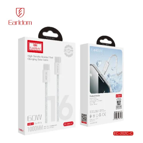 Earldom Charging Data Cable White EC-202C-C
