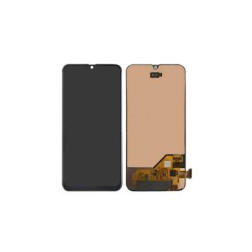 Mobile LCD screen and digitizer replacement part for GSM smartphones, front and back view