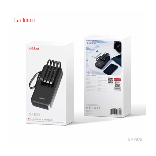 Earldom 3in1 micro&ios&type-c Black ET-PB75