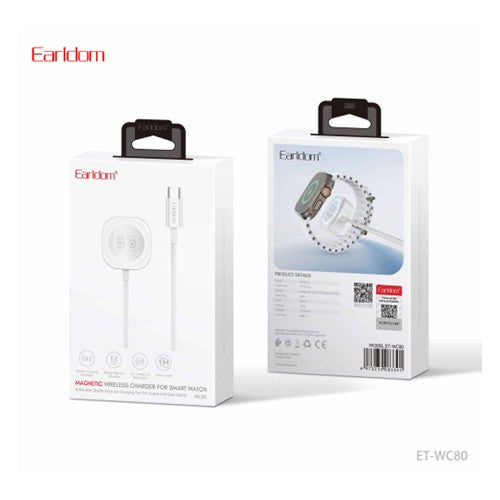Earldom Magnetic Wireless Charger for Smart Watch White ET-WC80