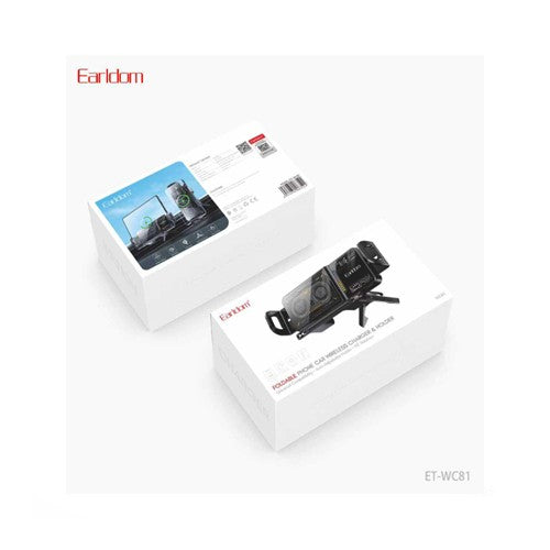 Earldom Foldable Phone Car Wireless Charger & Holder Black ET-WC81