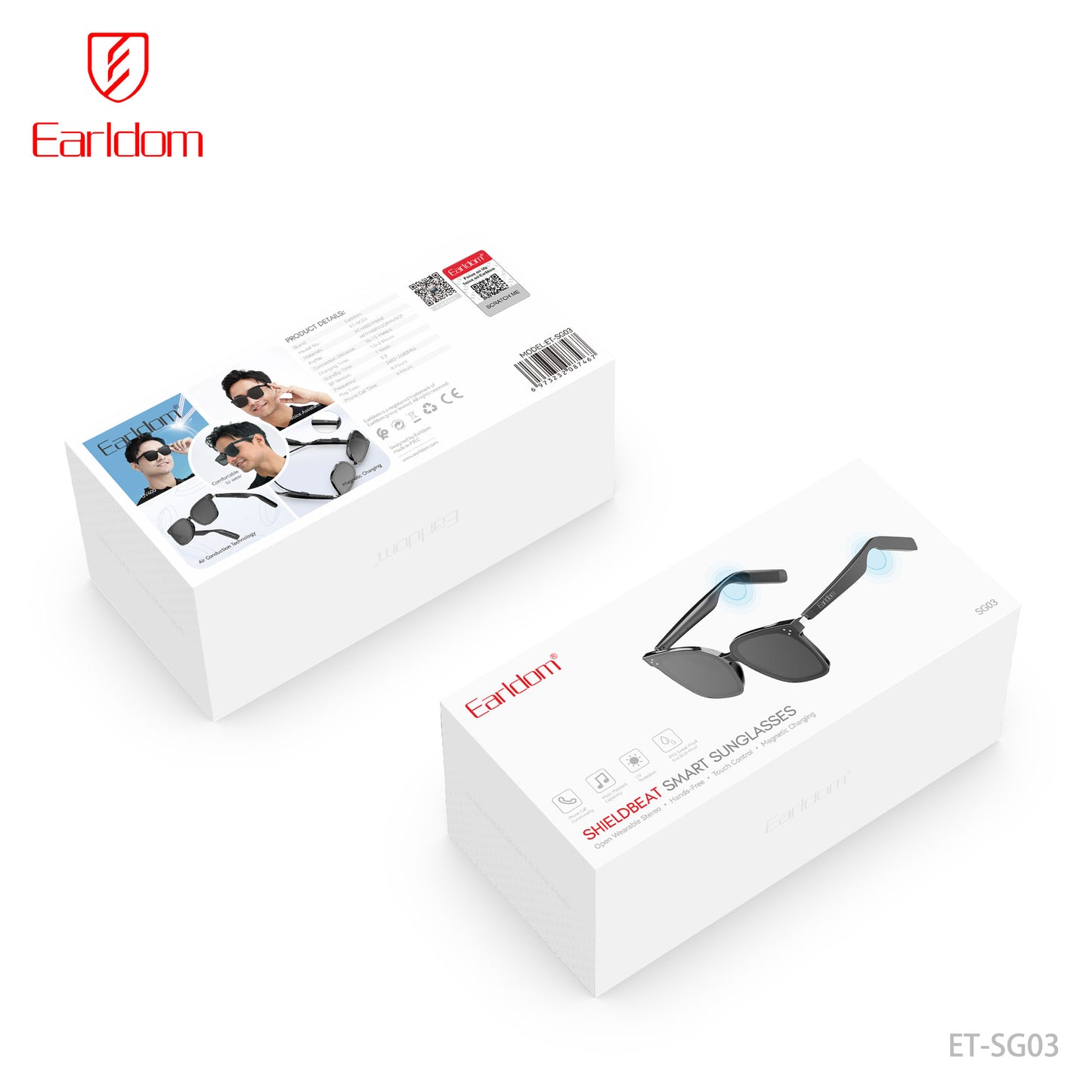 Earldom Shieldbeat Smart Sunglasses Black ET-SG03