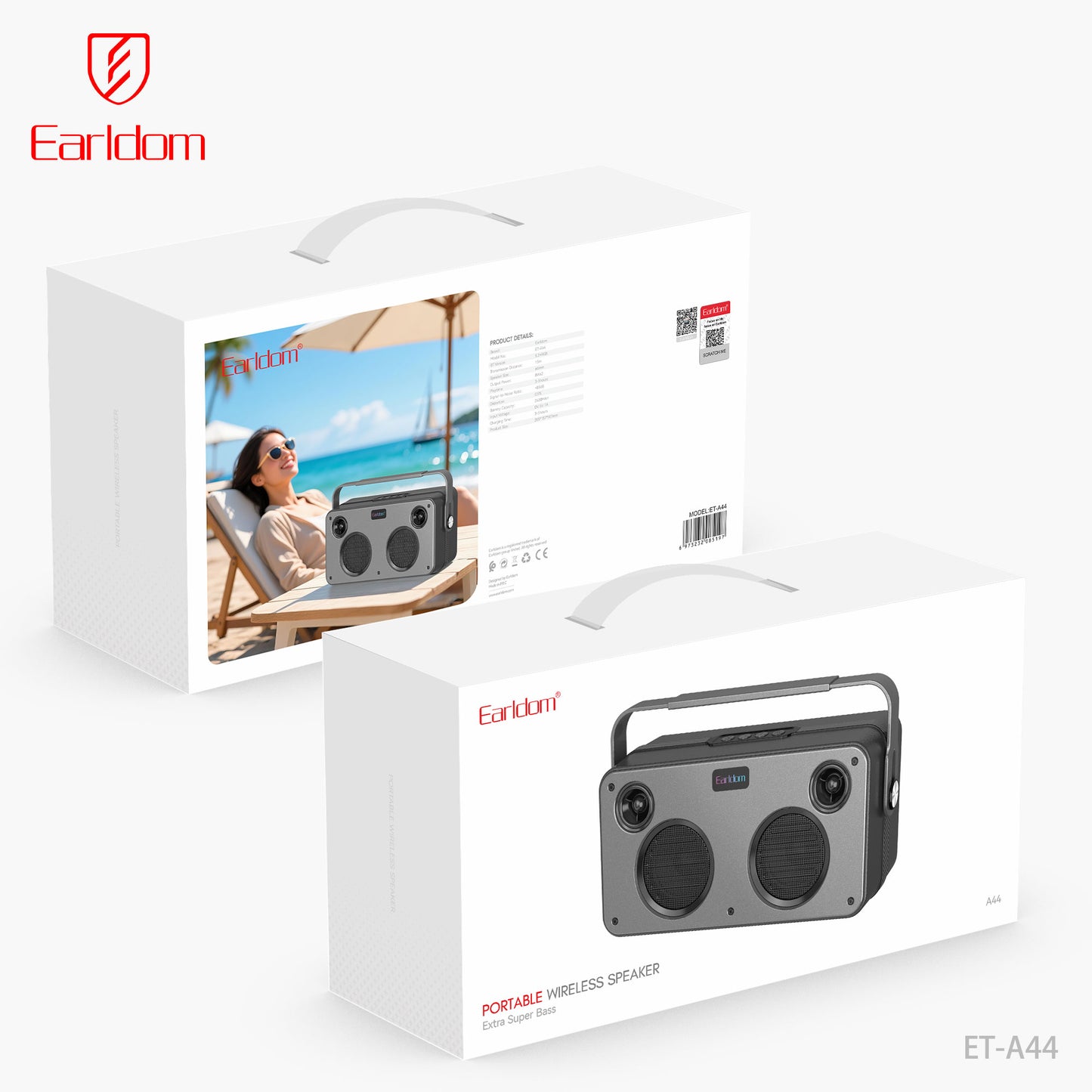 Earldom Portable Wireless Speaker Black ET-A44