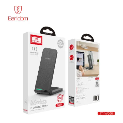 Earldom 15W Wireless Charging stand Black ET-WC66