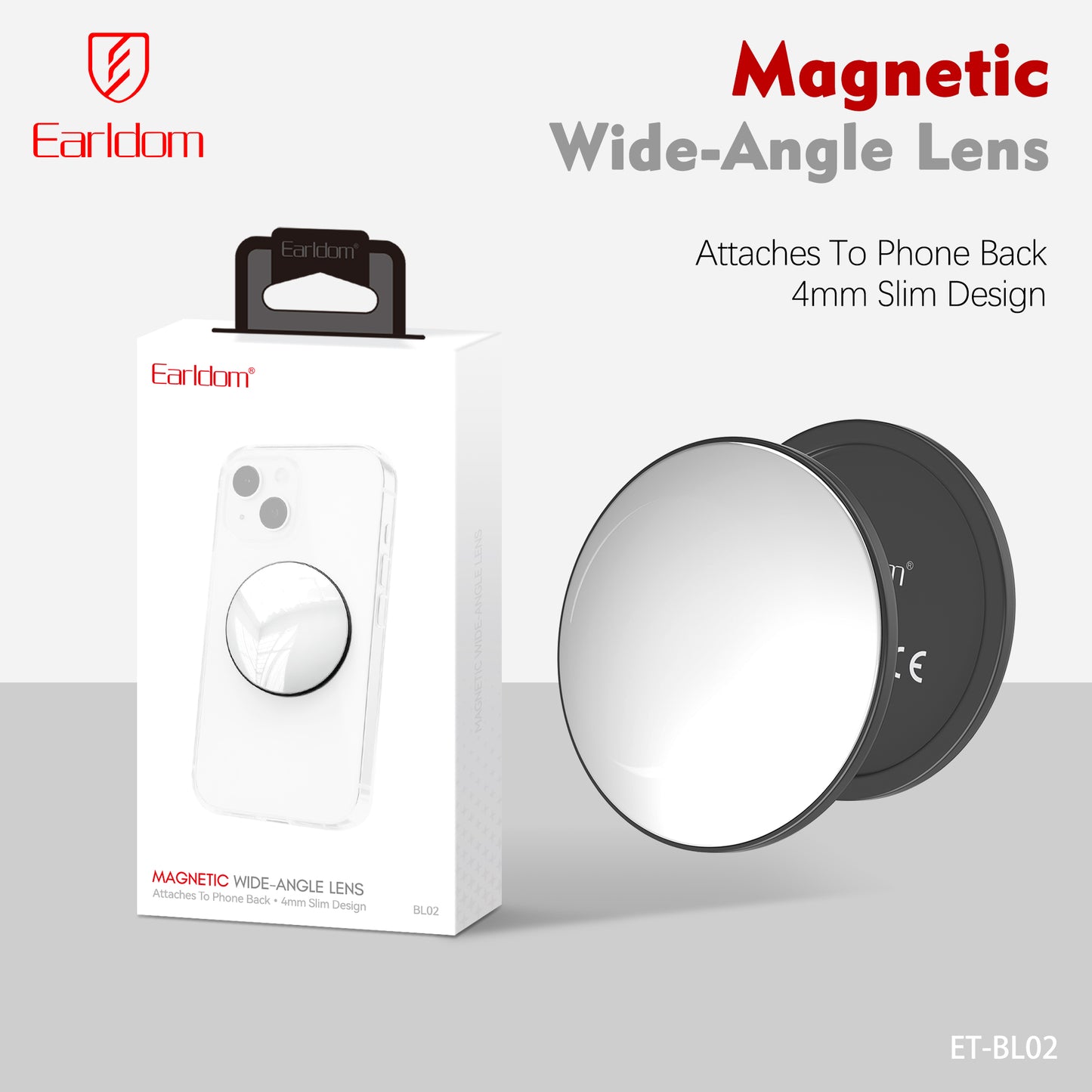 Earldom Magnetic Wide Angle Lens Black ET-BL02