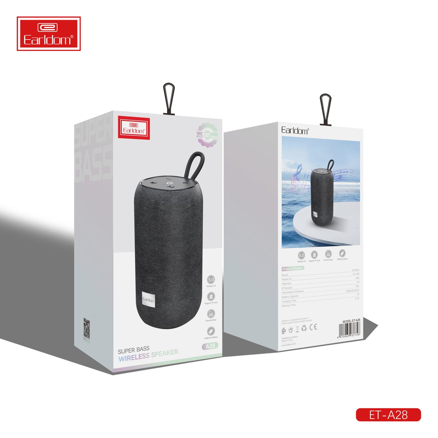 Enceinte sans fil Earldom Super Bass noire A28