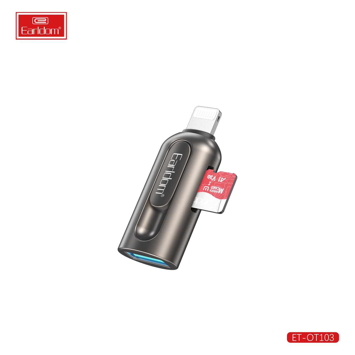 Lecteur de cartes USB-C Earldom (Plug and Play) Gris