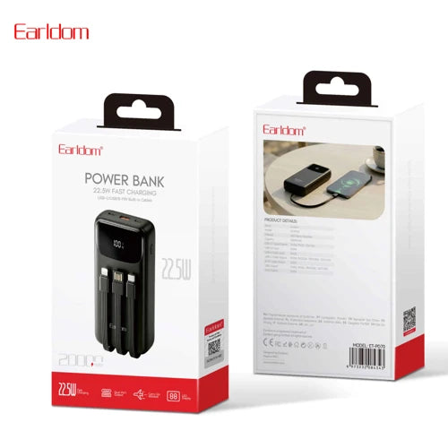Earldom Power Bank 22.5W fast Charging ET-PD70 (20000mAh)