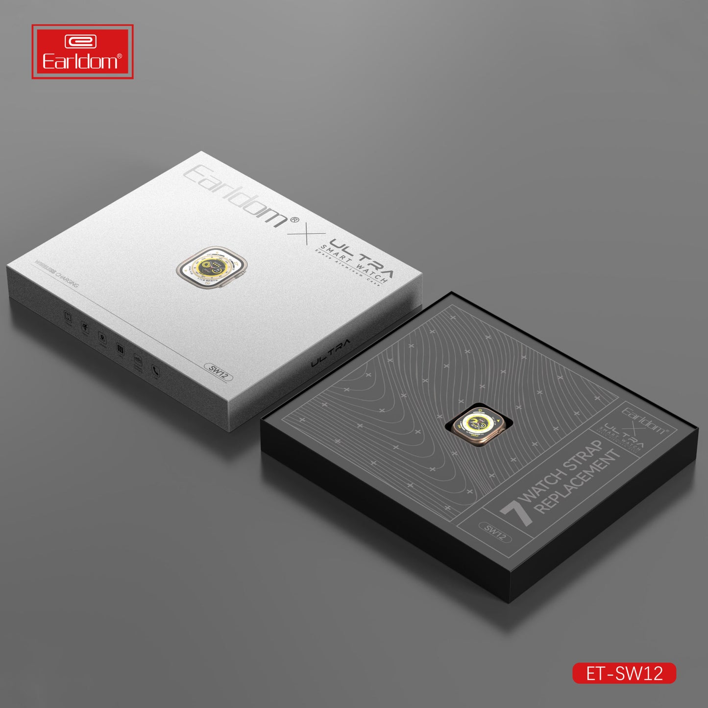 Montre connectée Earldom Ultra Smart Watch Noir Or ET-SW12