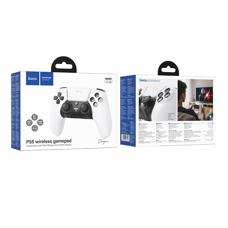Hoco GA32 Dragon PS5 wireless gamepad - white
