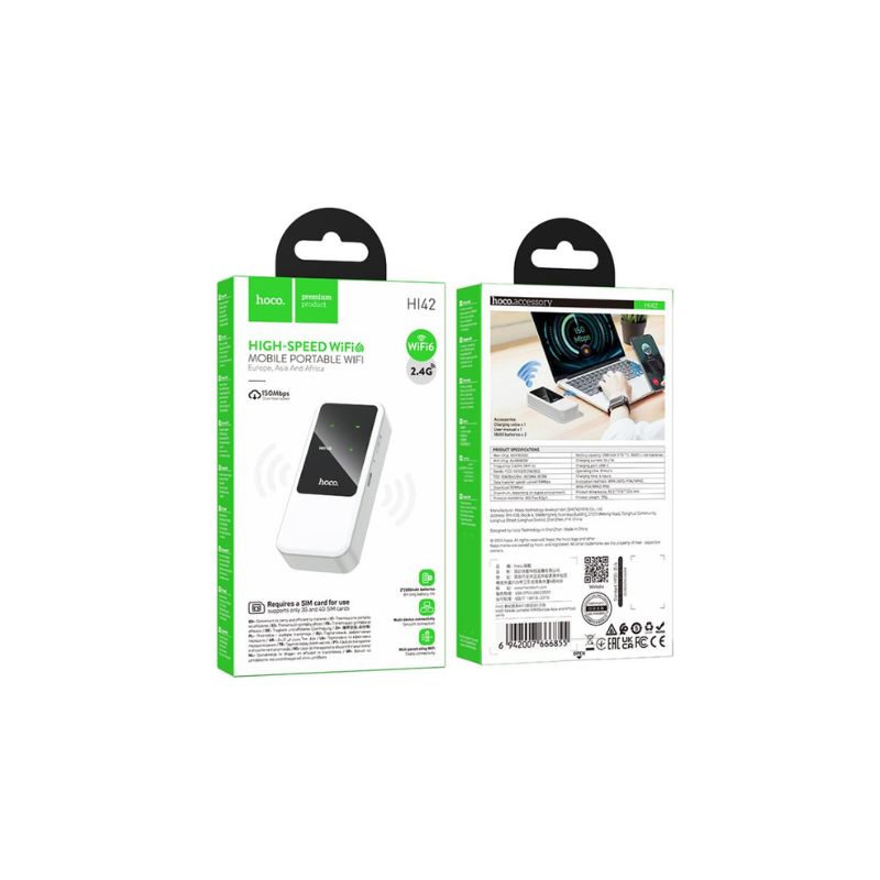 Hoco HI42 Mobile portable WiFi(Europe Asia and Africa) - white