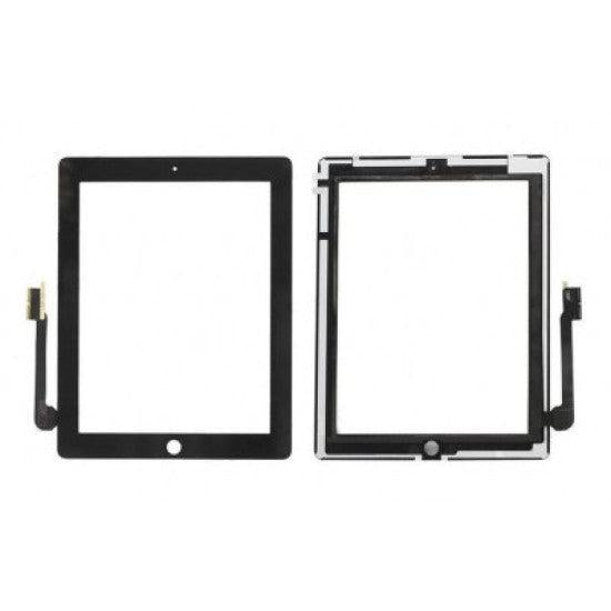 iPad 3 or 4 black touch screen digitizer front glass replacement part