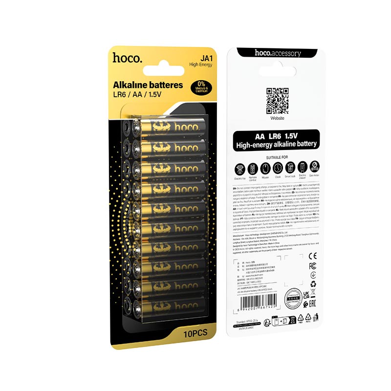Hoco JA1 AA alkaline battery LR6(10PCS) - black
