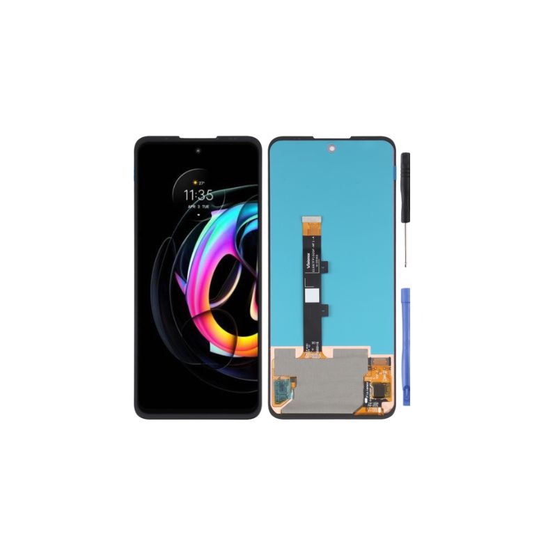 ORIGINAL (Avec châssis) ÉCRAN LCD Motorola edge 20 Lite 5G (2021)/edge 20 Fusion 5G (2021) Noir/Graphite électrique