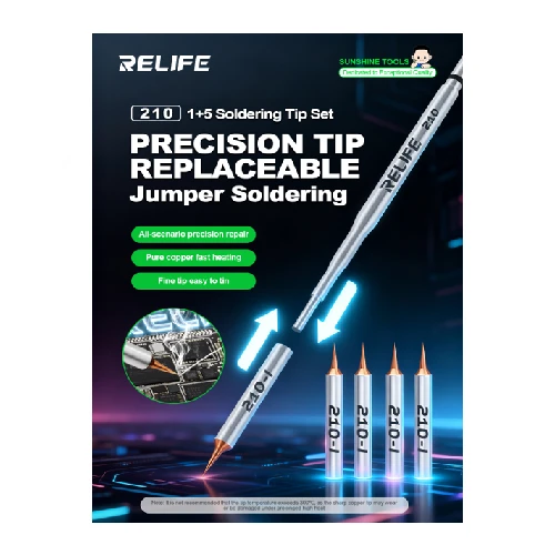 RELIFE 210 Replaceable jump wire soldering tip set