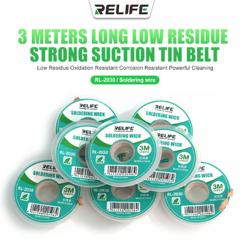 Mèche à souder Relife à faible résidu (L : 3 m, l : 2 mm) RL-2030