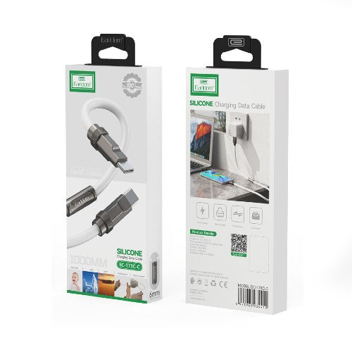 Earldom 100W USB-C Data Cable Fast Charging & Data Sync White EC-173C-C