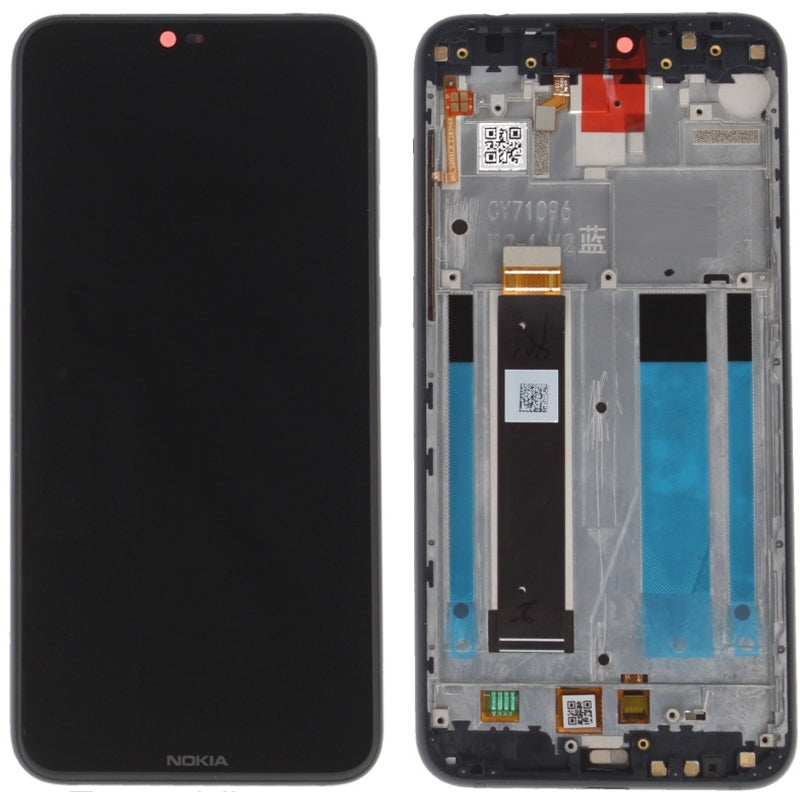 Écran LCD + écran tactile + Cadre 20DRGLW0001 Nokia 6.1 Plus (Nokia X6) (TA-1103) Bleu