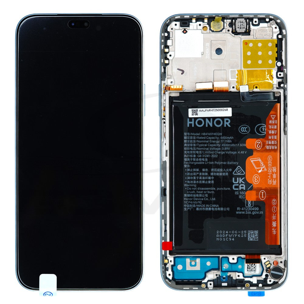 ORIGINAL (Sans châssis) Ecran LCD NOIR HONOR X8B 4G