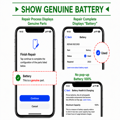 OEM - État à 100% (Diagnostic-affiche pièce d'Origine) Capacité supérieure Plus durable Battery Iphone 16e