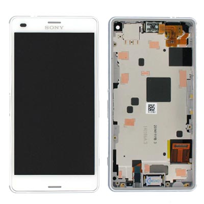 Écran LCD + écran tactile + Cadre - (Tiré A) Sony Xperia Z3 Compact (D5803) Blanc
