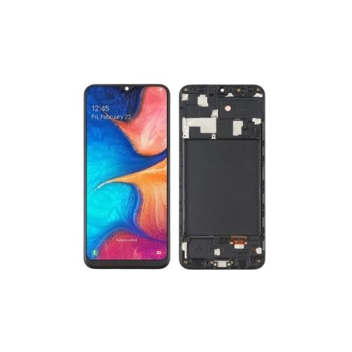 ORIGINAL (Sans châssis) Écran LCD Noir Samsung Galaxy A20 (A205F)