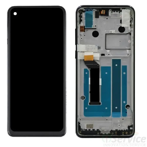 SERVICE PACK (Avec châssis) ÉCRAN LCD Motorola One Action (2019) Bleu sarcelle